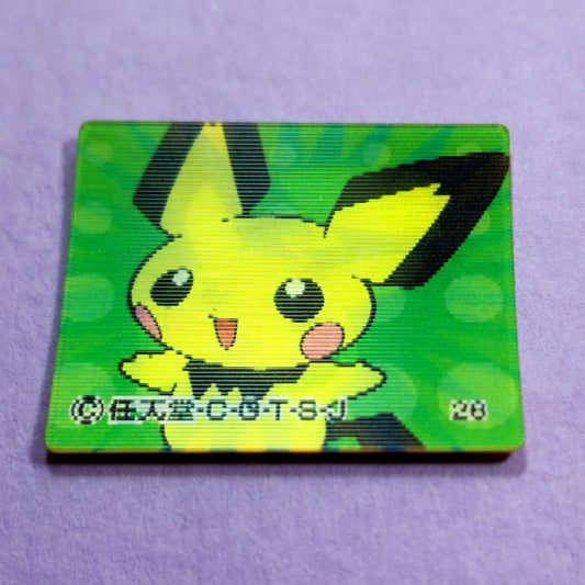 Meiji Zoom-Up Lenticular Seal - Pichu / Pikachu