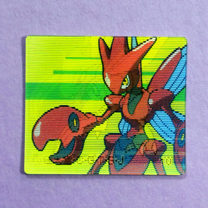 Meiji Zoom-Up Lenticular Seal - Scyther / Scizor